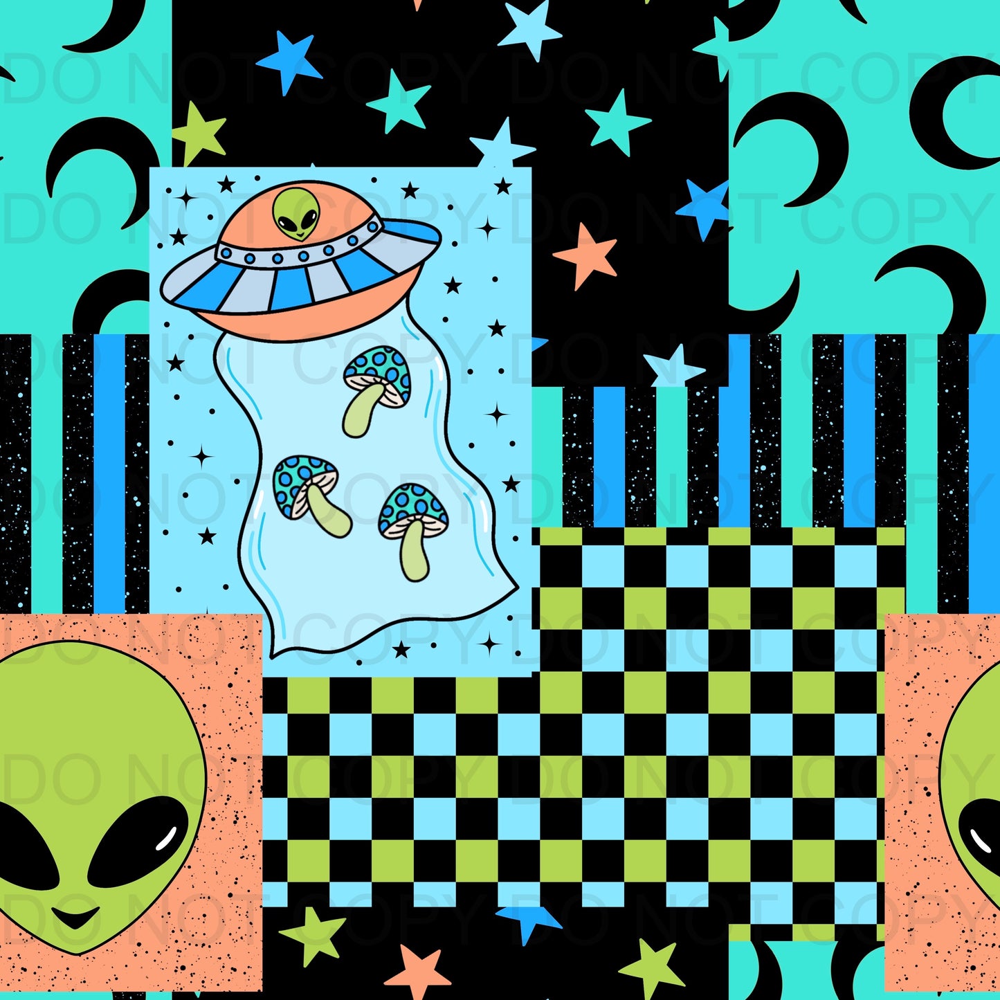 alien celestial patchwork