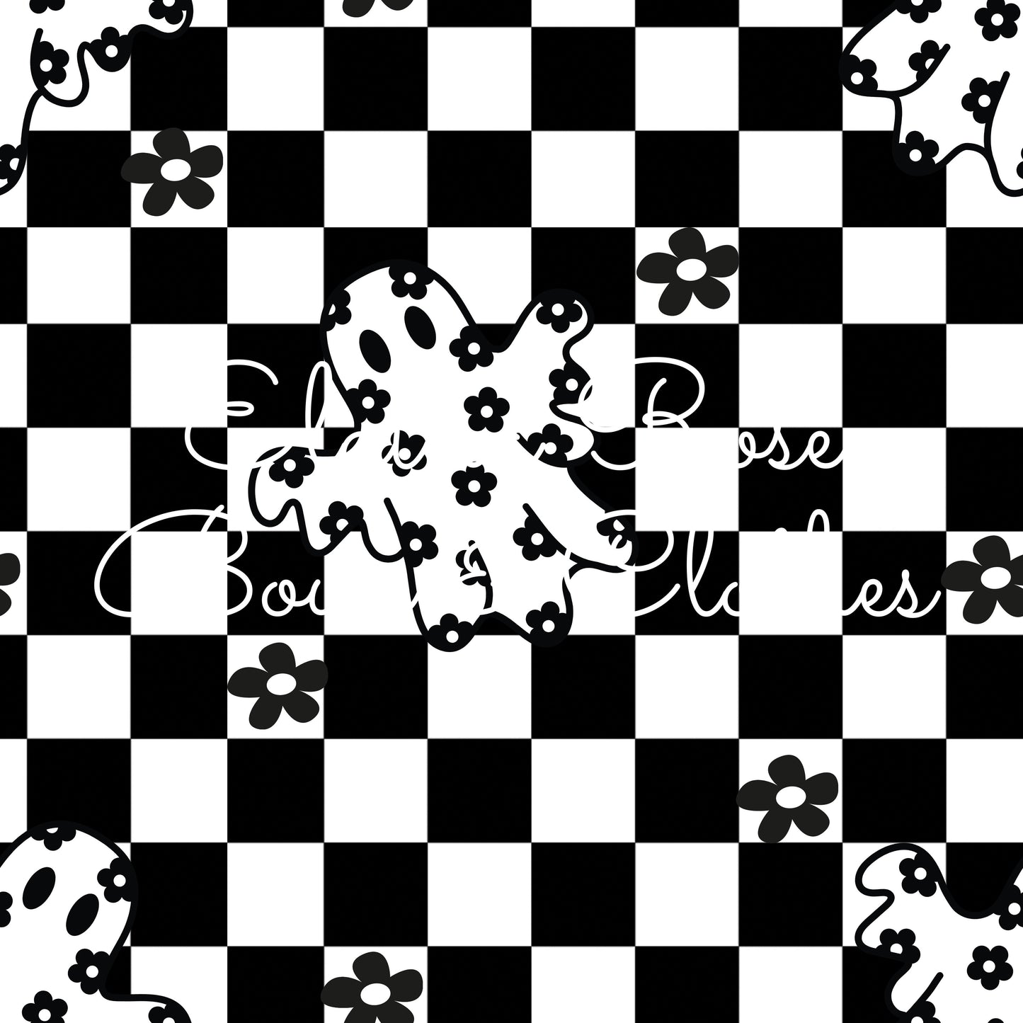 checkered floral ghosts