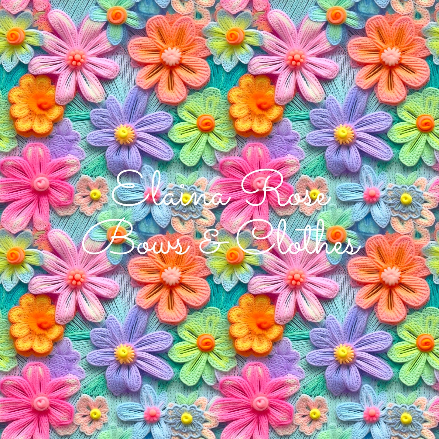 multicolor bright floral embroidery