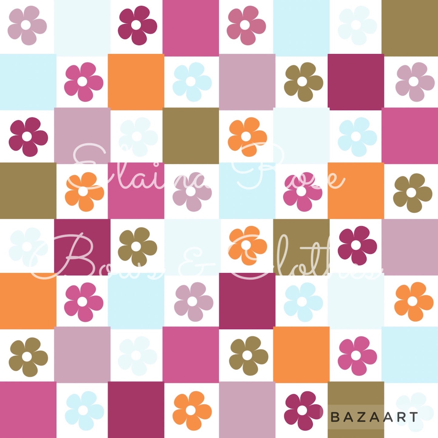 checker floral 3