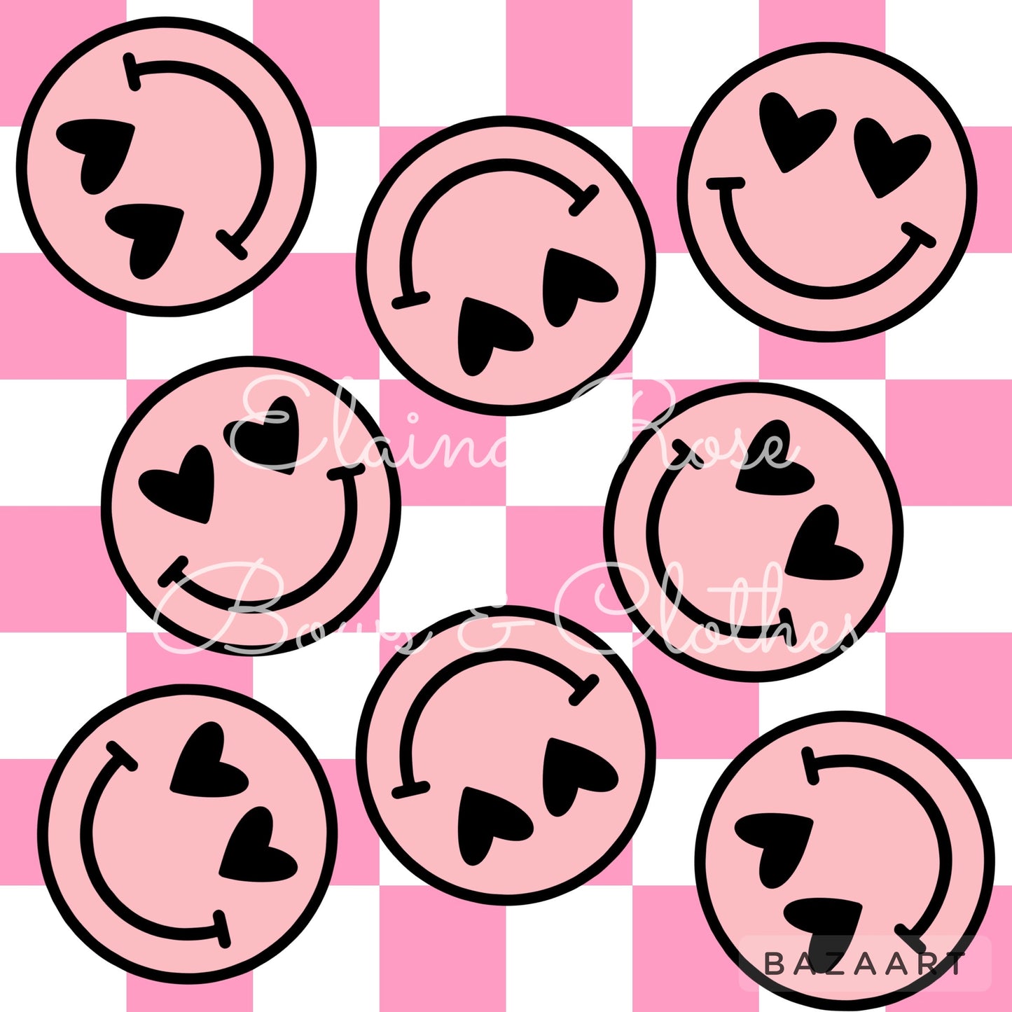 heart eyes checkered