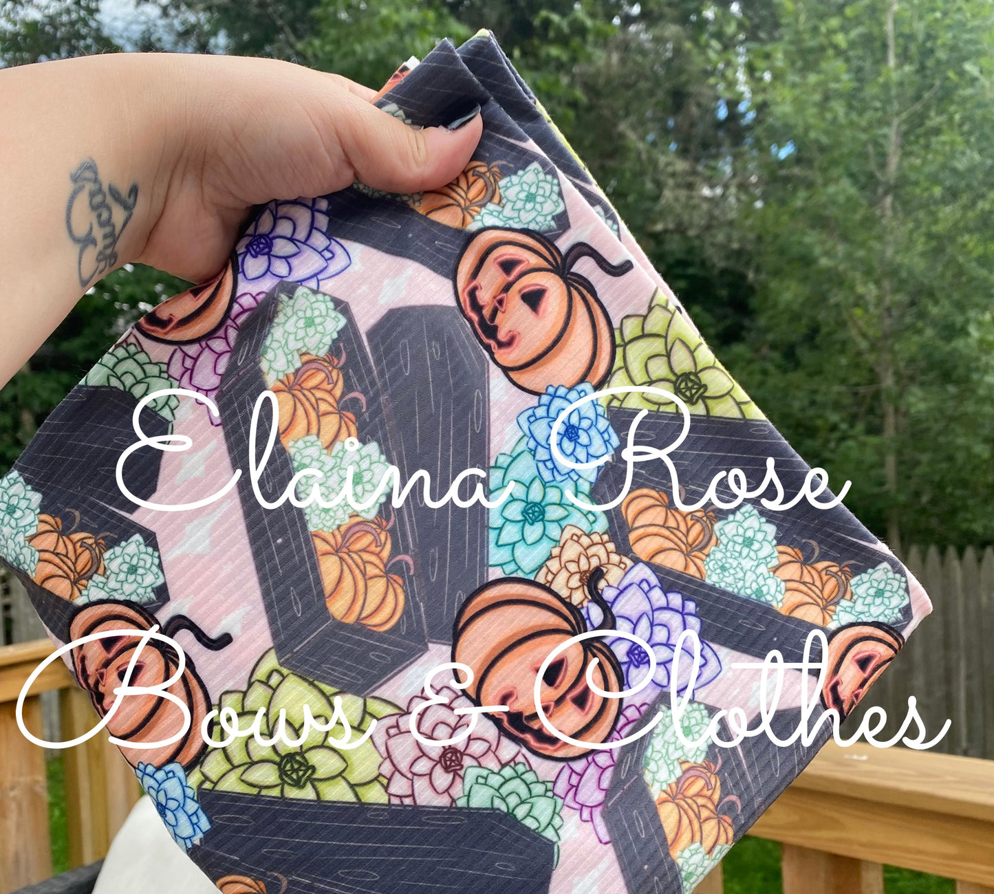 Pumpkin floral coffin