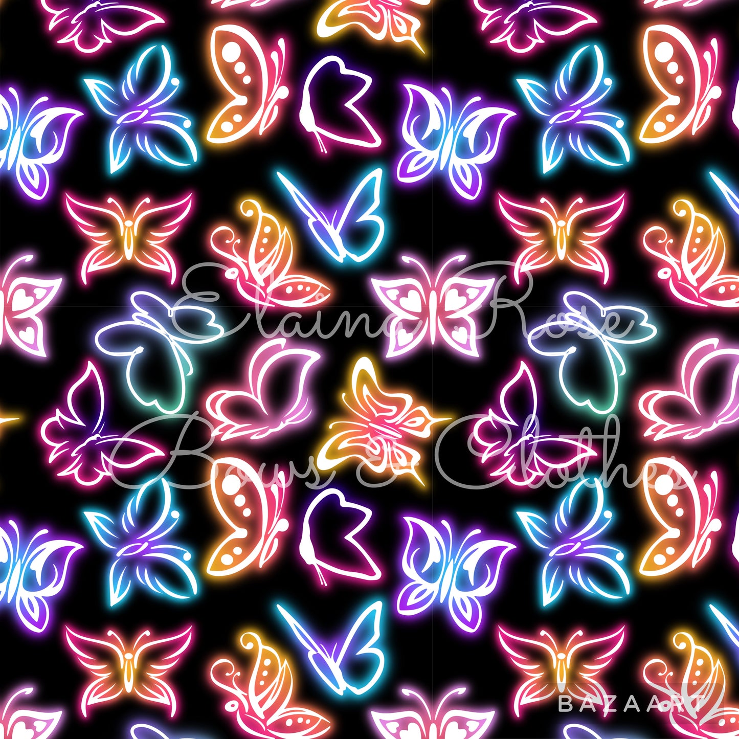 neon butterflies