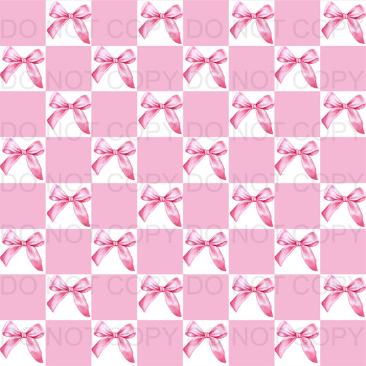 checkered bow