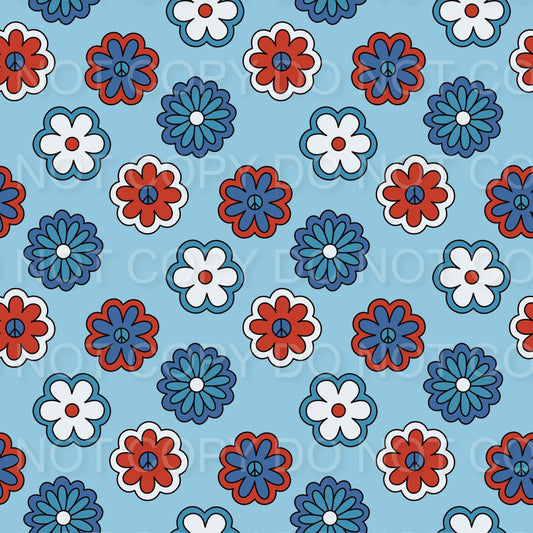 foj red white and blue flowers