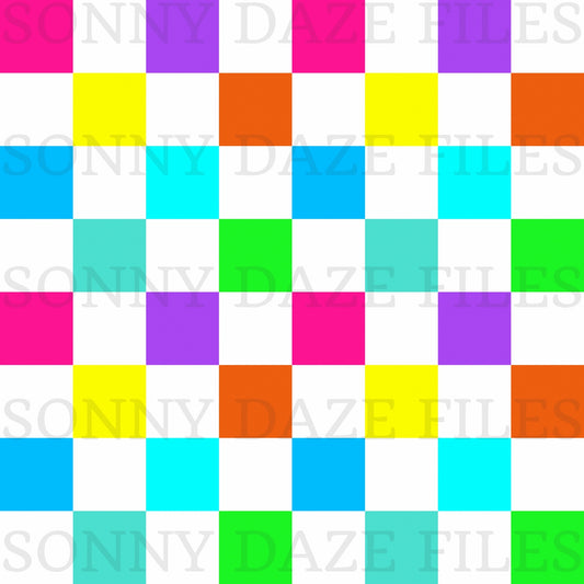 Rainbow checkered