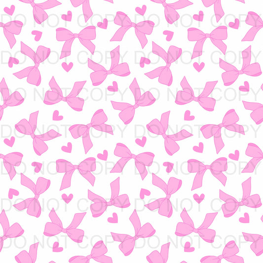 pink bows and hearts
