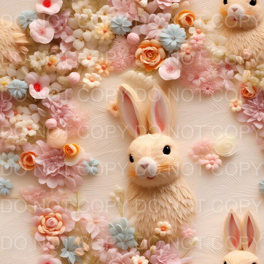 easter bunny 3d floral