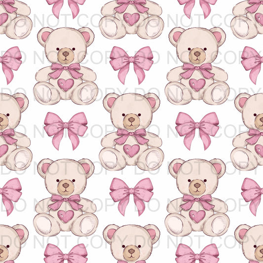 bears with bows and hearts