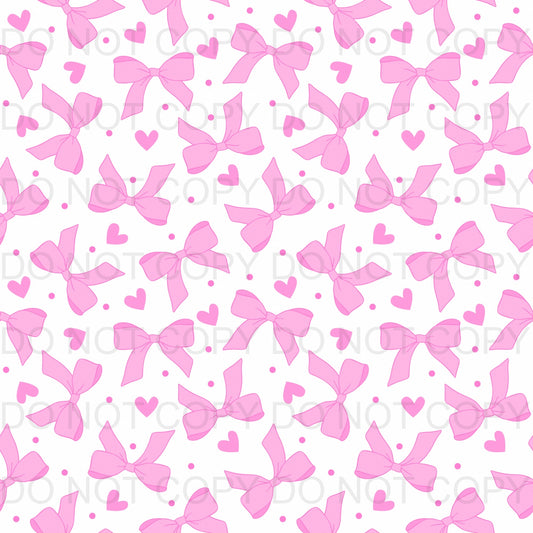 pink bows and hearts