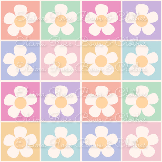checkered floral