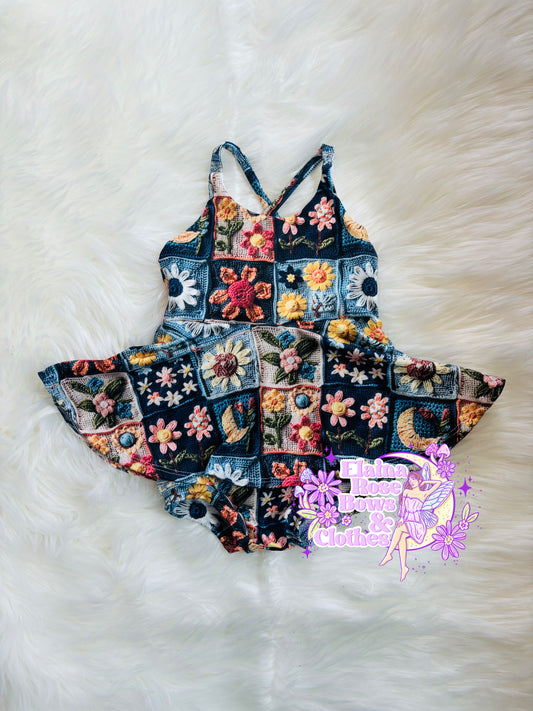 crochet sunflower patchwork
