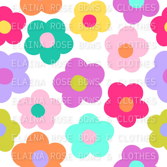 Bright simple flowers