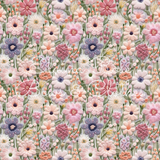 spring floral embroidery