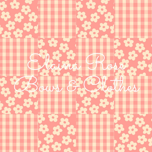floral checkered patchwork