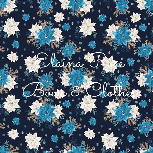 Blue pointsettas