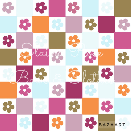checker floral 3