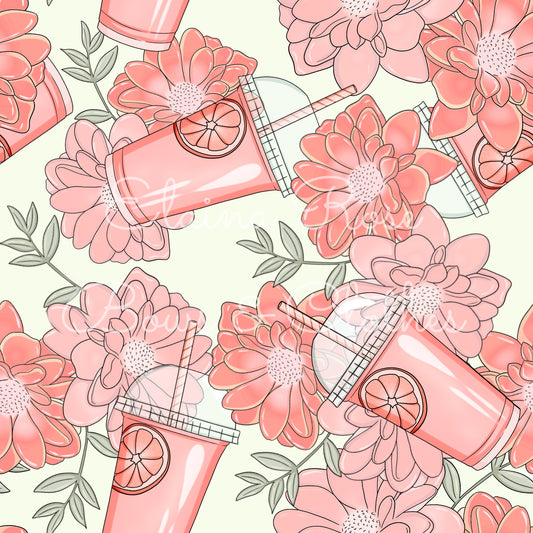 floral summer drink