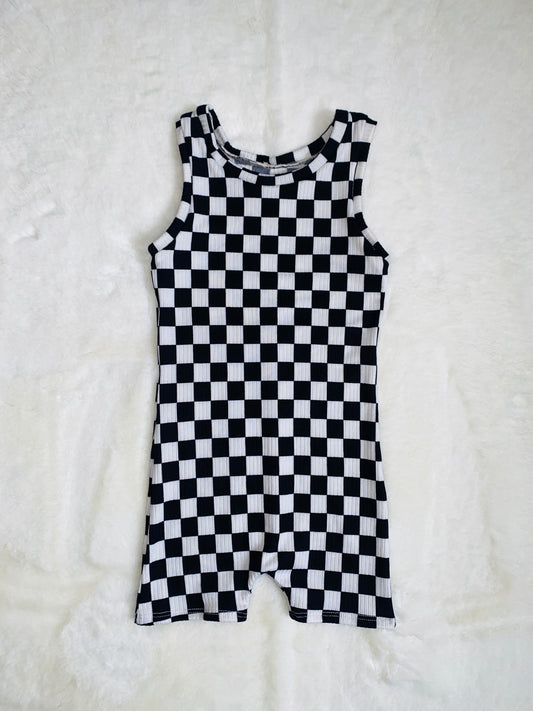 black and white checkered